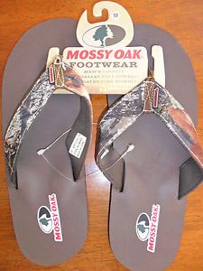 New Mossy Oak Camouflage Men's Flip Flops Sandals Size 10