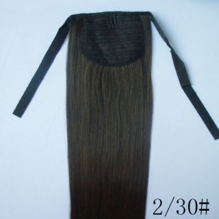 22inch Straight Ponytail Horsetail Hairpiece Clip in Hair Extension Mixed Colors