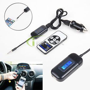 3 5mm Car Wireless FM Transmitter Remote Control Charger for iPhone 5S 5c 4 iPod