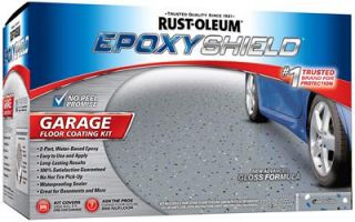 Rust Oleum Paint Garage Floor Coating Epoxy Gloss Gray Cleaner Kit 251965