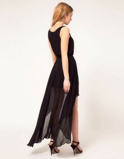 Fashion New Womens Temperament Irregular Skirt Gauze Long Maxi Dress