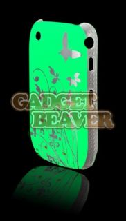 Fits Blackberry Curve 8520 Case Hard Cover 8530 9300 Butterflies Flowers