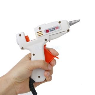 20W Electric Hot Melt Mini Adhesive Glue Gun EU Plug 10pcs Glue Sticks 270x7mm