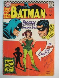 Batman 181 1966 DC 1st Appearance of Poison Ivy Signed by Carmine Infantino