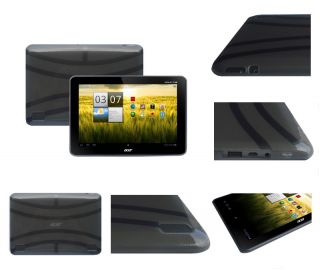 TPU Gel Hard Skin Cover Case for Acer Iconia Tab A200 Tablet Smoke