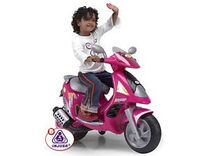6 Volt Injusa Scooter Duo Pink Electric Battery Kids Ride on Toy Car Children'S