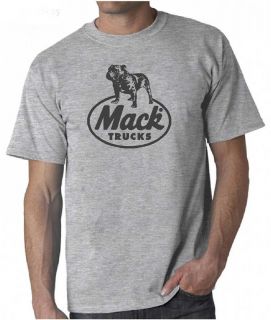Mack Trucks Semi 18 Wheeler Trucker T Shirt Heather Gray Brand New