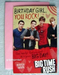 Big Time Rush You Rock Birthday Greeting Card w Poster New