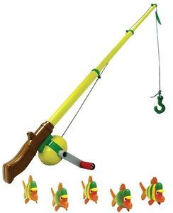 New Kids Electronic Fishing Rod Magnetic Fish Childrens Toy Pole Hook Game