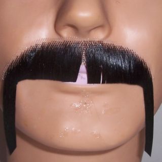 Black Cowboy Professional Quality Mustache Costume Fake Human Hair Moustache