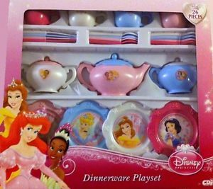Disney Princess Dinnerware Playset Children 3 Toddler Girl Gift Toy Kids Fun New