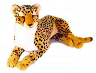 Cheetah XLarge Lying Soft Plush Toy Nala New 27" 69cm