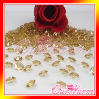 2000 Gold Shadow Diamond Confetti 6 5mm Wedding Party