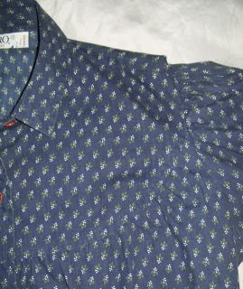 MS Sero Blue Country Puff Slv Shirt Vintage Vtg 12
