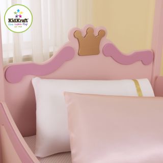 KidKraft Pink Princess Wood Toddler Kids Cot Bed