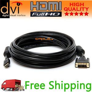 25 ft HDMI High Speed 18 1 DVI Male Cable Computer Monitor PC LCD HDTV 25ft