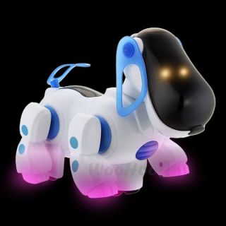 Blue Robot Robotic Electronic Walking Pet Dog Puppy Kids Toy with Music Light
