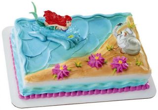 Ariel The Little Mermaid Scuttle Cake Decorating Kit Topper Party Supplies Set