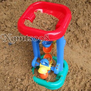 Kids Sand Bath Tub Summer Outdoor Swimming Pool Water Play Toy Double Spin Wheel