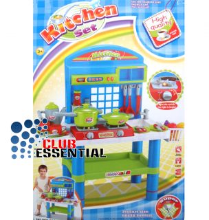 Children's Kids Boys Girls Kitchen Time Fun Play Learning Cooking Set Toys