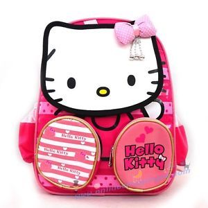 Cute Pink Hello Kitty Plush Preschool School Backpack Shoulder Boys Kids Toy Bag