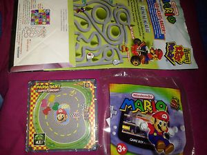 Wendy's Nintendo 2002 Mario Kart Super Circuit Toy w Kids Meal Bag GBA Wendys