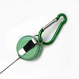 5pcs Retractable Badge Reel Pen Belt Clip Keychain w Carabiner Portable Hi Q