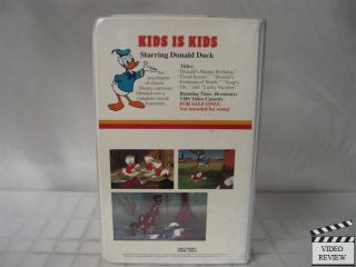 Kids Is Kids VHS Donald Duck Walt Disney Home Video