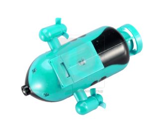Green Mini Popular 4" Radio RC Remote Control Submarine Boat Explorer Toy Kids