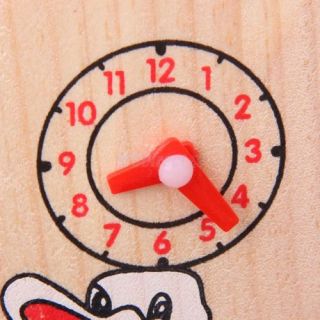 Random One Wooden Clock Children Intelligence Number Calculating Educational Toy