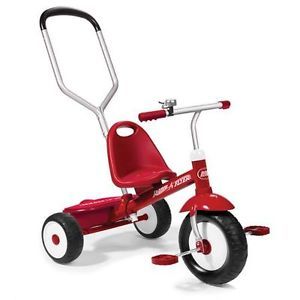 New Red Radio Flyer Deluxe Model Steer Stroll Trike Toy Kids Girl Boy Children
