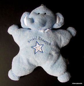 Kids Preferred Sweet Dreams Star Blue Elephant Plush Stuffed Baby Toy Satin Ears