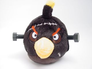 5" Angry Birds Black Frankenstein Plush Toys Licensed Rovio