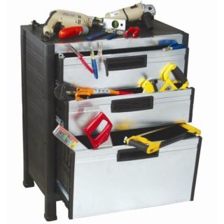New Heavy Duty 3 Draw Tool Storage Cabinet Organizer Box Chest Cart Garage Rack
