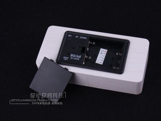 New Mini White Wood Retro White LED Digital Desk Alarm Morden Clock