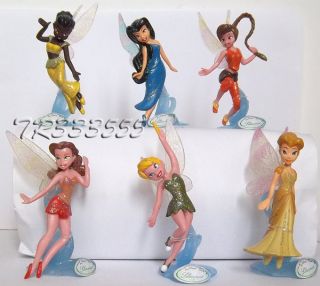 Gift Disney Fairies Movie Exclusive 6 Pcs Figure Set Lot Kids Toys Thinkerbell I