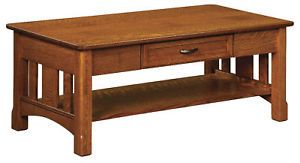 Amish Mission Occasional Table Set 3 Piece Solid Oak Wood Furniture End Coffee