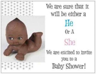 20 African American Baby Shower Invitations Boy or Girl Cards Post Cards