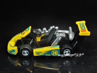 1 18 Speed King Racer Go Kart Cart Yellow Diecast Model Toy Car Gift Kids New