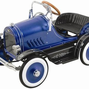New Kalee Deluxe Roadster Pedal Car Blue Ride on Toys Kids Girls