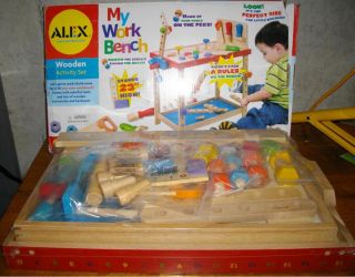 Alex Toys My Work Bench Wood Wooden Toy Carpenter Tools