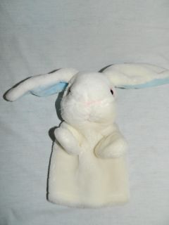 Vtg 1988 Ganz Heritage Collection 10" Plush White Bunny Rabbit Hand Puppet