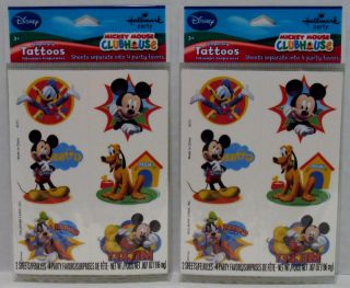 Disney Mickey Mouse Birthday Party Stickers Tattoos Favor Bags Hallmark for 8