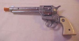 1950s Nichols Stallion 38 Cowboy Western Kids Toy Cap Gun Pistol Jacksonville TX