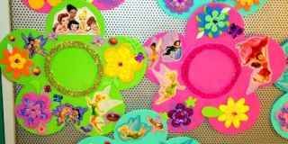 10 New Handmade Disney Fairies Tinkerbell Magnetic Flower Frames Party Favors