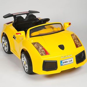 12V Yellow Lambo Kids Ride on RC Car Remote Control Battery Powered Wheels 