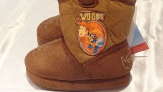 Disney Toy Story Boys Woody Cowboy Slippers Sizes 5 12