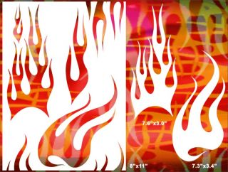 Flame Airbrush Stencil Template Pattern Art Craft Party DIY Painting 012030Y 9