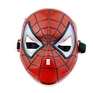 New Spider Man Mask with Light Kid Mask Halloween Costume Party Character Toy