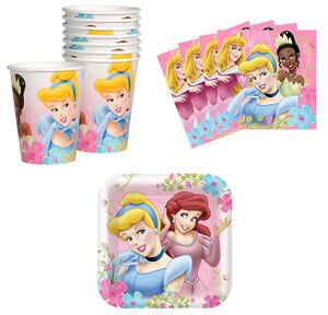 Disney Princess Birthday Party Supplies Plates Napkins Cups Set for 8 or 16 New